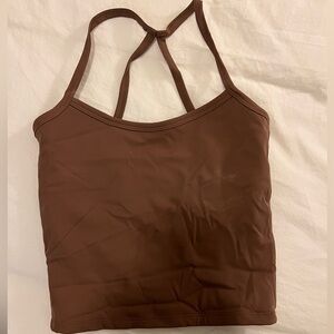 Brown workout top